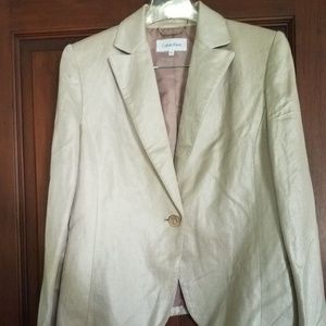 Calvin Klein off white skirt suit sz 12